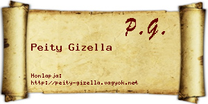 Peity Gizella névjegykártya