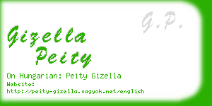 gizella peity business card